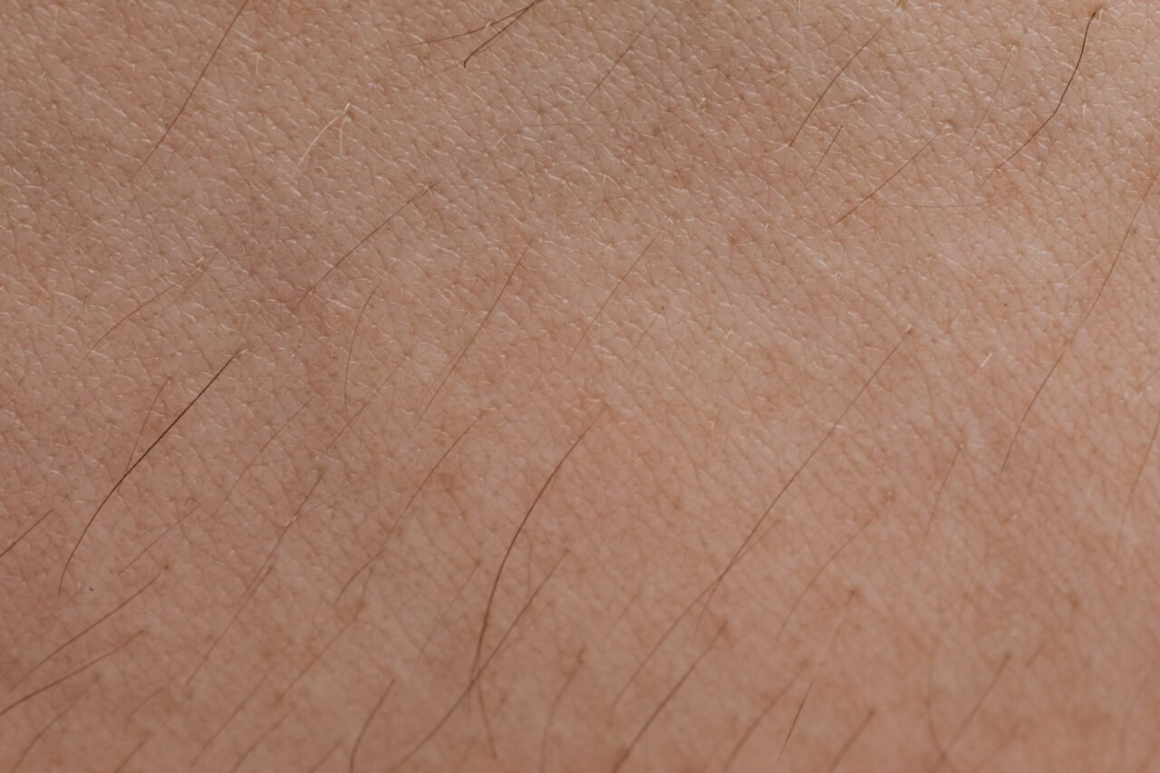 close-up of skin texture