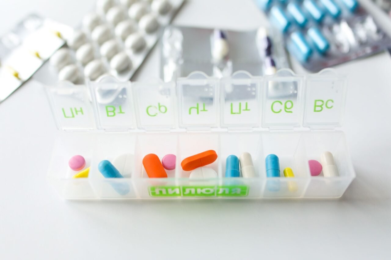 pill organizer with daily doses
