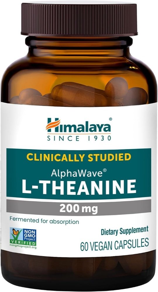 Himalaya L-Theanine AlphaWave 200 mg bottle front label