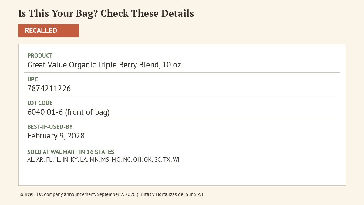 walmart great value berry recall product identification card